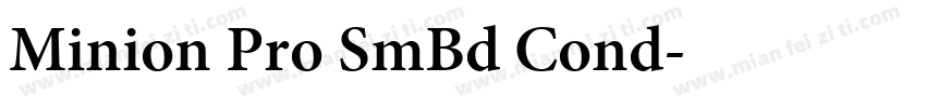 Minion Pro SmBd Cond字体转换